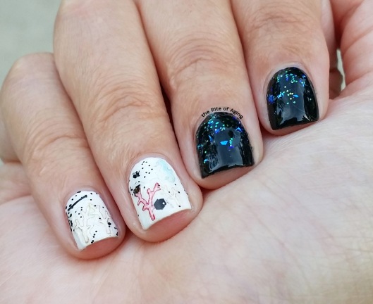 Black and White Coral Nails | The Rite of Aging