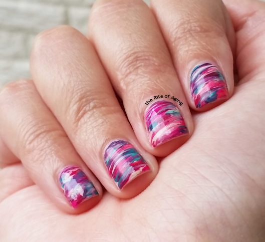 #31DC2015 - Marbled Stripes Nail Art | The Rite of Aging