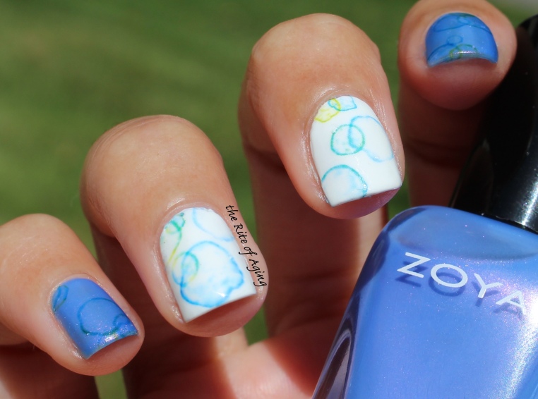 31 Day Nail Art Challenge (September 2017 - #31DC2017) Frozen Bubble Inspired Water Decal Nail Art